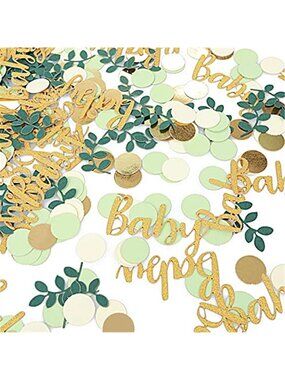 Champagne Ivory Sage Green Confetti Paper Sprinkle Party Wedding Baby Shower